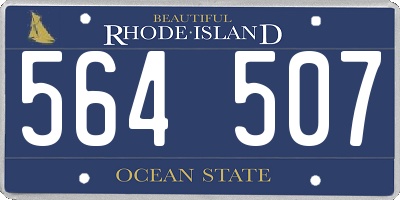RI license plate 564507
