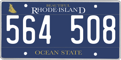 RI license plate 564508