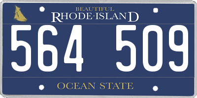 RI license plate 564509