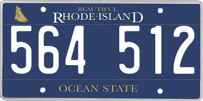 RI license plate 564512