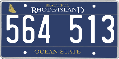RI license plate 564513