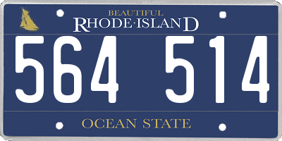 RI license plate 564514