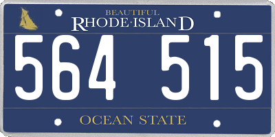RI license plate 564515