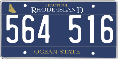 RI license plate 564516