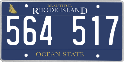 RI license plate 564517
