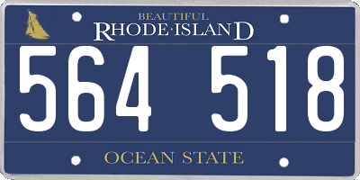 RI license plate 564518