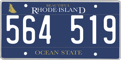 RI license plate 564519