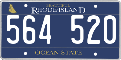 RI license plate 564520