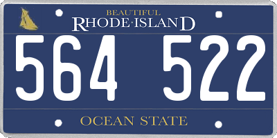 RI license plate 564522