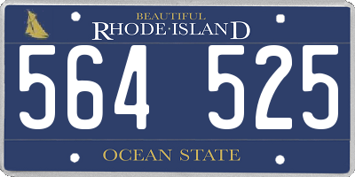 RI license plate 564525