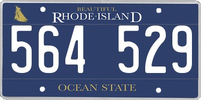 RI license plate 564529