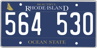RI license plate 564530