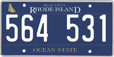 RI license plate 564531