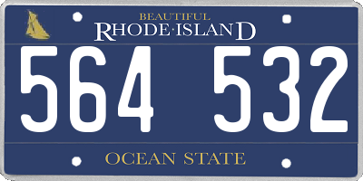 RI license plate 564532