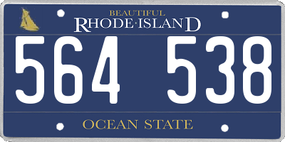 RI license plate 564538