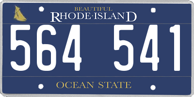 RI license plate 564541