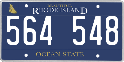 RI license plate 564548