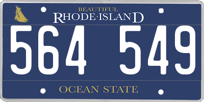 RI license plate 564549