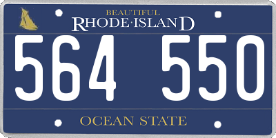 RI license plate 564550