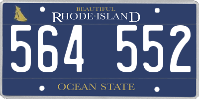 RI license plate 564552