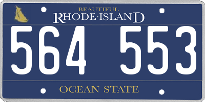 RI license plate 564553