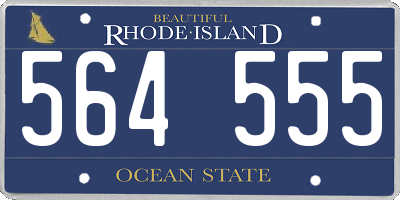RI license plate 564555