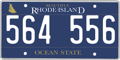 RI license plate 564556