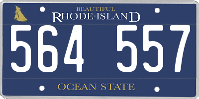 RI license plate 564557