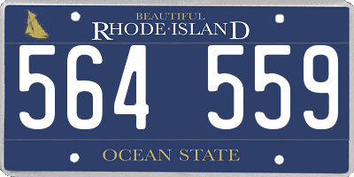 RI license plate 564559