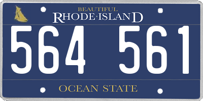 RI license plate 564561