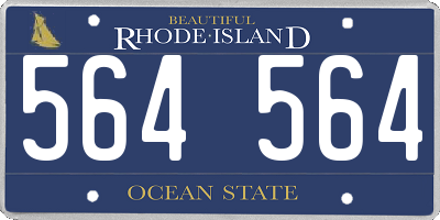 RI license plate 564564