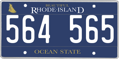 RI license plate 564565