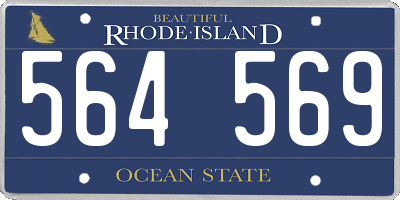 RI license plate 564569