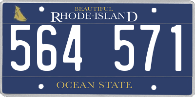 RI license plate 564571