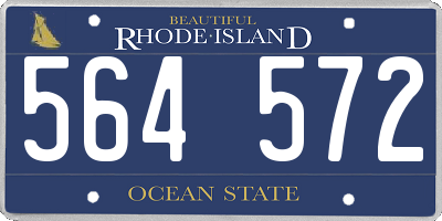 RI license plate 564572