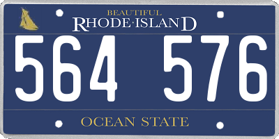 RI license plate 564576