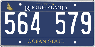 RI license plate 564579