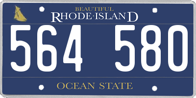 RI license plate 564580