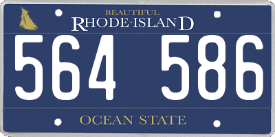 RI license plate 564586