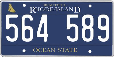 RI license plate 564589
