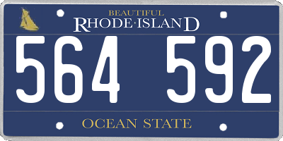 RI license plate 564592