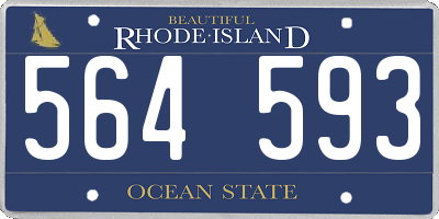 RI license plate 564593