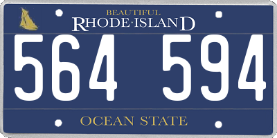 RI license plate 564594