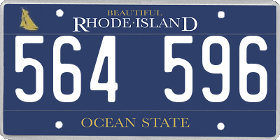 RI license plate 564596