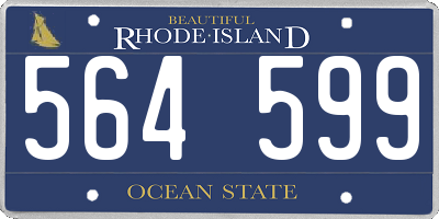 RI license plate 564599