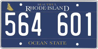 RI license plate 564601