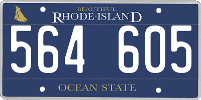 RI license plate 564605
