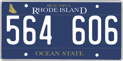 RI license plate 564606