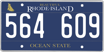 RI license plate 564609