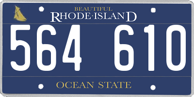 RI license plate 564610